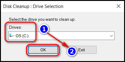 disk-cleanup-drive select-ok