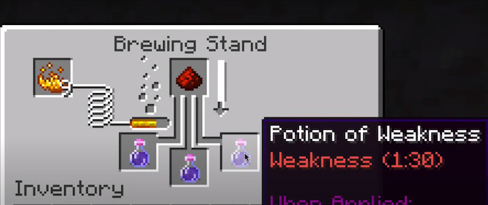 potion of weakness minecraft