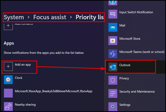 add-app-in-the-focus-assist-priority-only