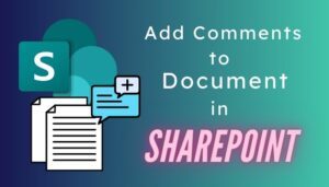 how to add comments in sharepoint document