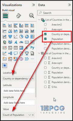 add-country-and-populations-to-the-respective-placeholder