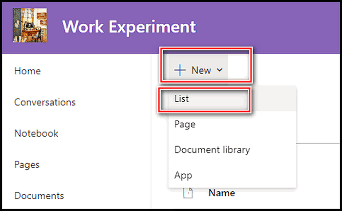 add-new-list-in-sharepoint