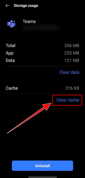 android-teams-clear-cache