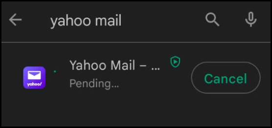 android10-playstore-yahoo-mail-install-pending