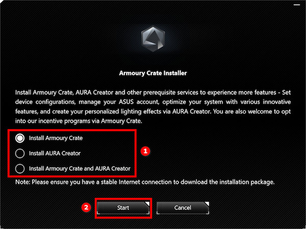asus armoury crate update center