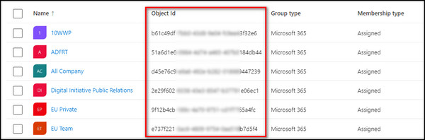 azure-ad-groups-object-id