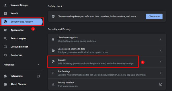browser-security-settings
