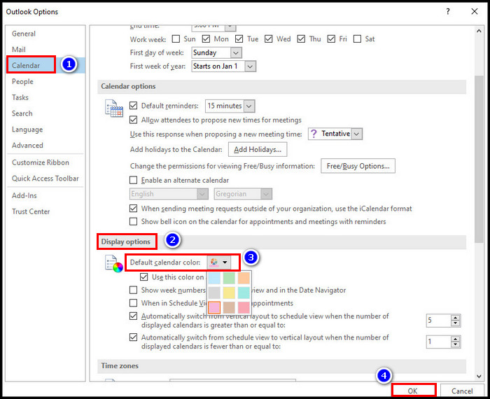 Change Outlook Calendar Background Color Simple Easy 