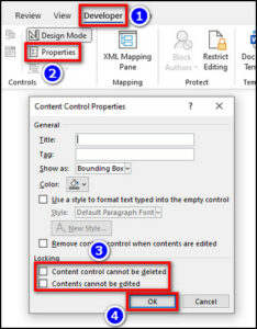 ms word remove content controls