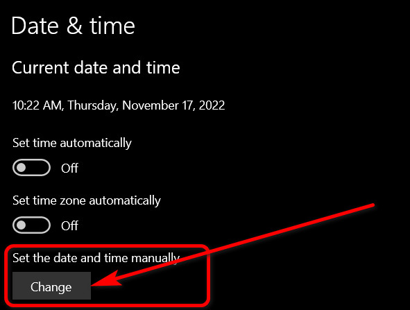 change-date-manually