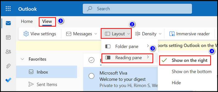 change-reading-pane-option-in-outlook-web