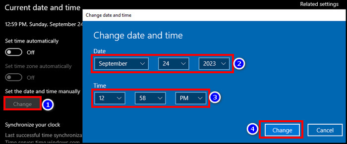 change-windows-date-and-time-manually