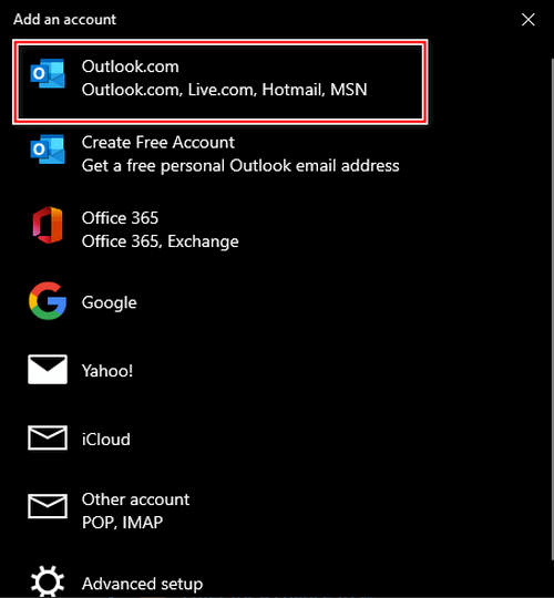 choose-outlook-as-mail-account