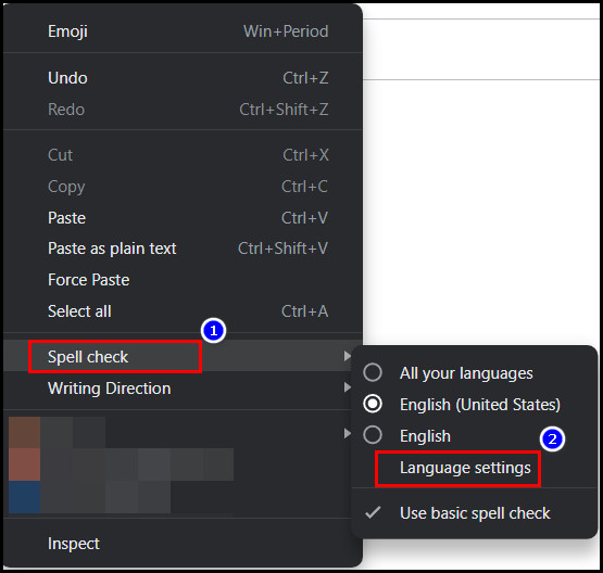 click-language-settings-from-spell-check-in-browser