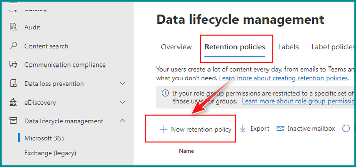 click-new-retention-policy