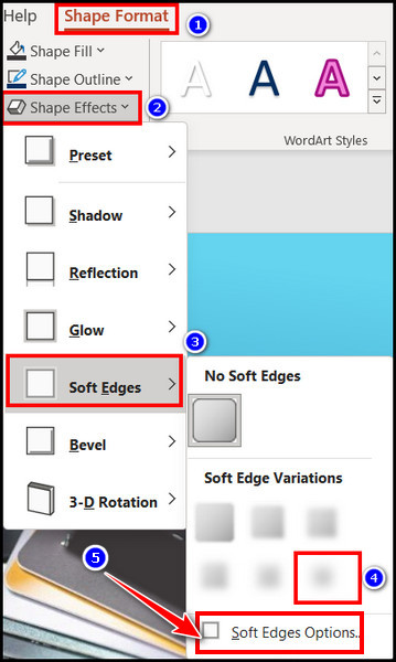 click-on-soft-edges-options