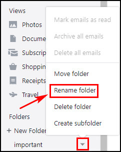 click-rename-option-for-renaming-folder-in-yahoo-mail