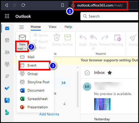 create-new-event-outlook-web