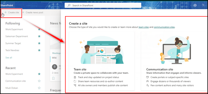 create-sites-in-sharepoint