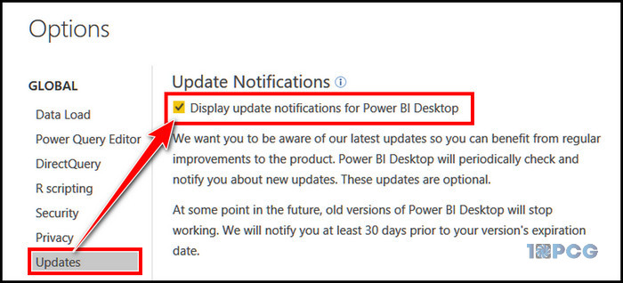 display-update-notifications-power-bi