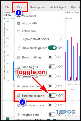 enable-bookmarks-pane-power-bi-service