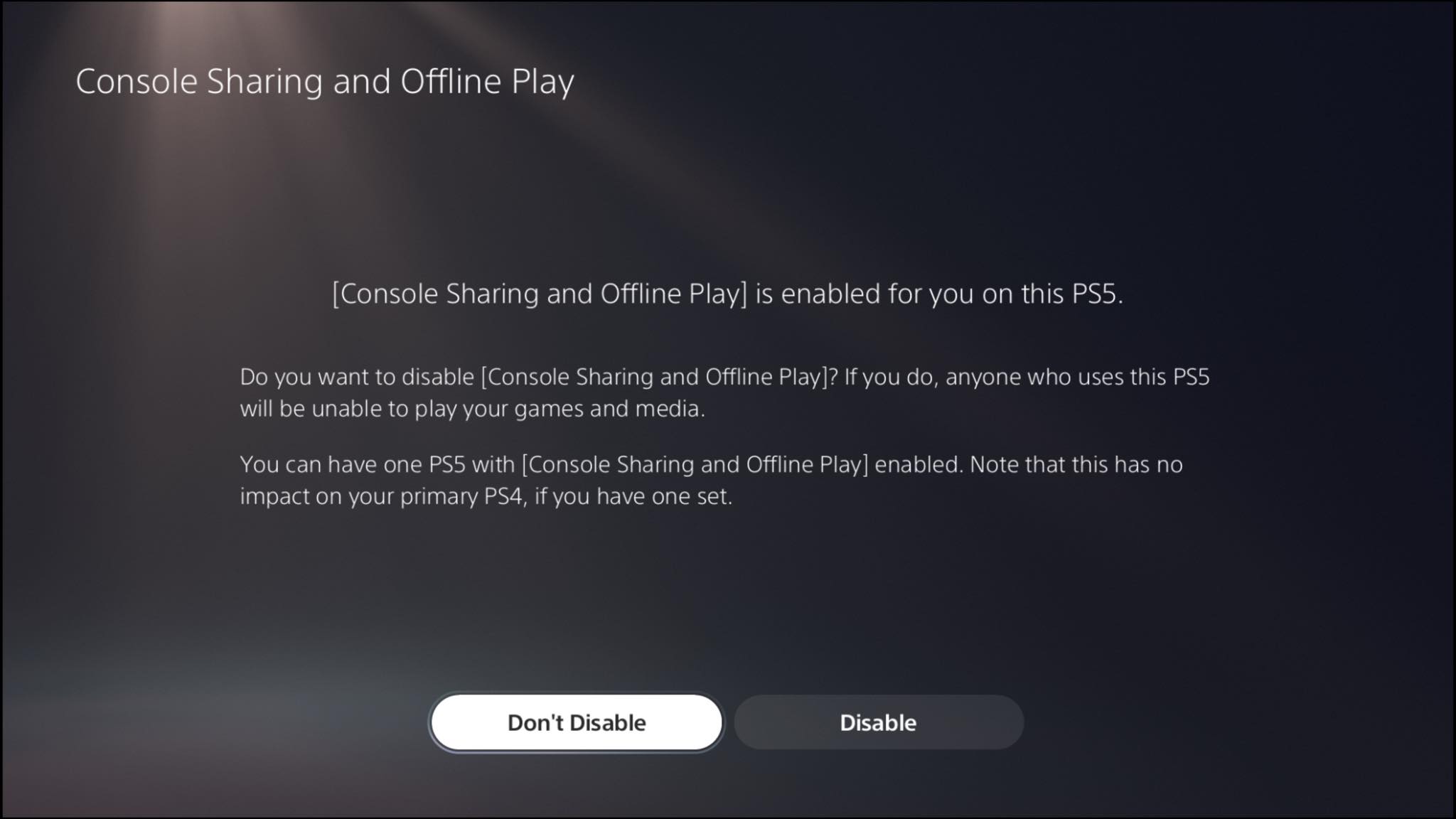 enable-console-share-ps5