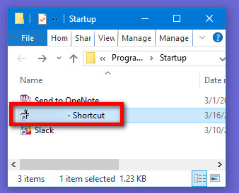 example-shortcut