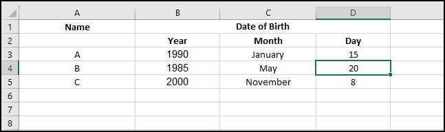 excel-birthdate-data