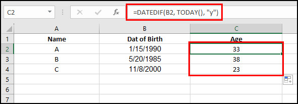 excel-calculate-age-datedif-function