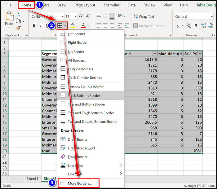 Excel More Borders 
