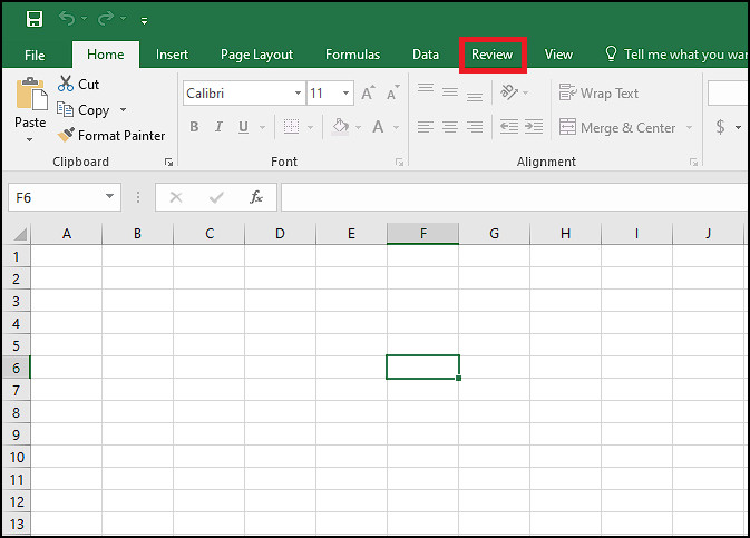 excel-review-tab