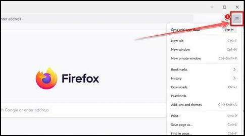 firefox-and-tap-on-the-three-lines