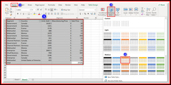 format-as-table-excel
