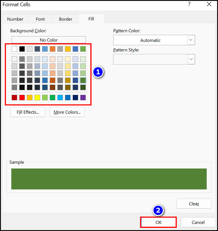 Format Color Excel 