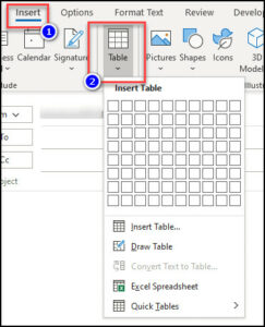 Format or Insert a Table in Outlook Email [Easy Ways 2024]