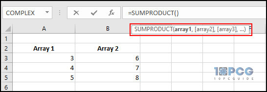 general-syntax-of-sumproduct-function