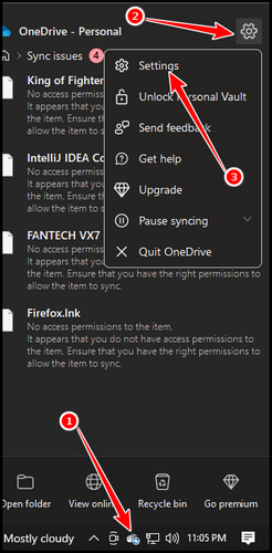 get-to-one-drive-app-settings