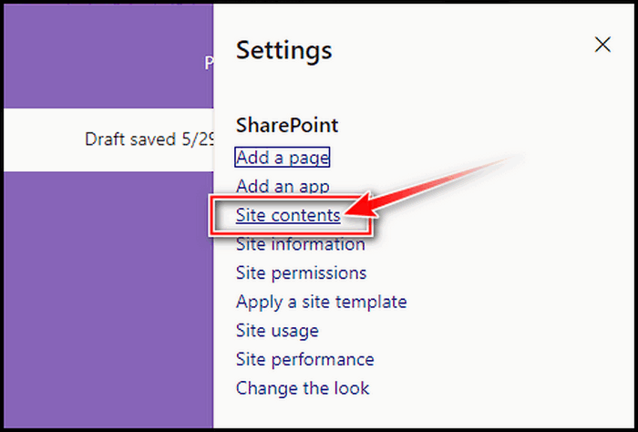 go-to-sharepoint-site-content