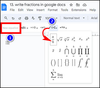 google-docs-math-operation-fractions