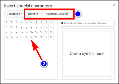 google-docs-special-characters-fractions