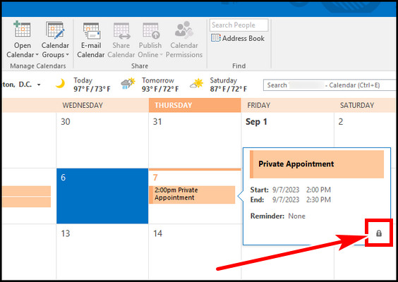 how-others-see-private-appointment-in-outlook