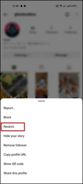 instagram-restrict