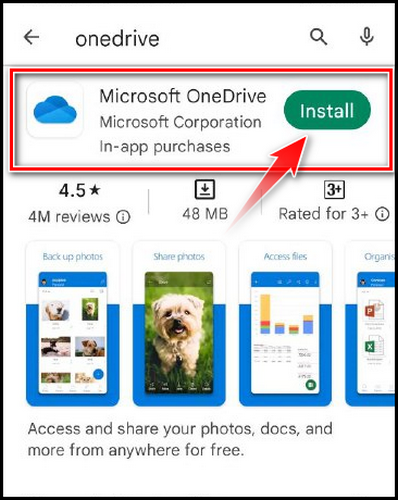 install-onedrive-from-play-store