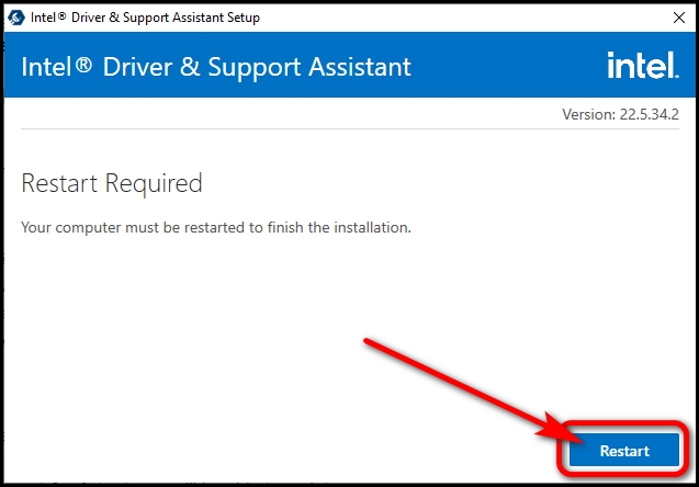 install-support-assistant-restart