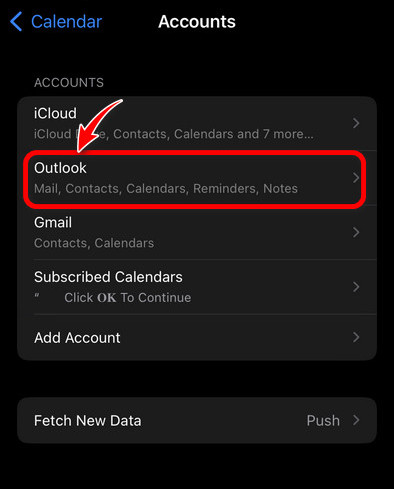iphone-calendar-outlook-account