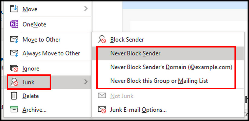 junk-never-block-sender-in-outlook
