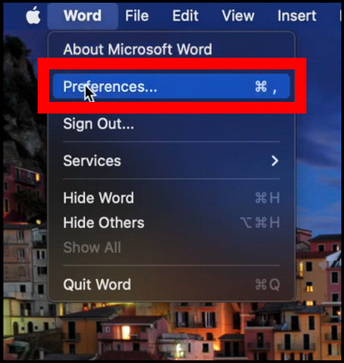 mac-word-preference