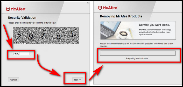 mcafee-software-removal-tool-capcha-code