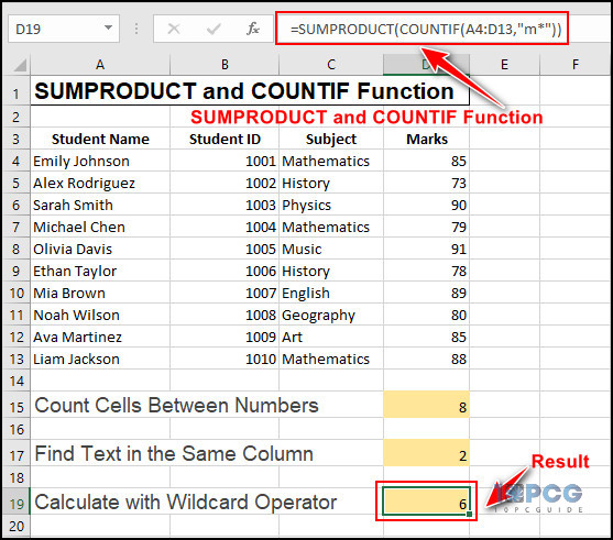 microsoft-excel-calculate-with-wildcard-operator