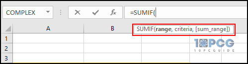 microsoft-excel-general-syntax-of-sumif-function